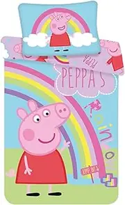 Jerry Fabrics PEP016 Peppa Pig Baby Bedding Set, 100 x 135 cm