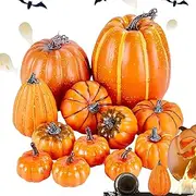 Halloween Simulation Pumpkin | Fall Harvest Foam Artificial Pumpkin Decor,Festive Atmosphere Harvest Pumpkins for Dining Table, Living Room, Bedroom, Farmhouse, Porch
