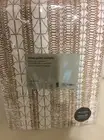 West Elm 2 Echo Print Cotton Canvas Curtains 48x108 Gold Dust NWT!