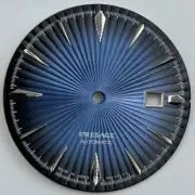 Blue Cocktail 35mm Silver Nail Watch Dial Modified No Lume for NH35 Movement