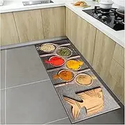 Non Slip Bath Mat Nordic Kitchen Mat Home Entrance Doormat Bedroom Living Room Decoration Long Rug Hallway Bathroom Balcony Floor Anti-Slip Carpet Non Slip Mat (Color : RX-1, Size : 60cmx90cm)