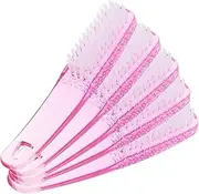 VINTORKY 5pcs Clipper Clean Nail Polish Wipes Detail Bristle Liner Finger Brush Cuticle Scrubber Firm Drill Clear Electric Kit Para Lint Pink Plastic