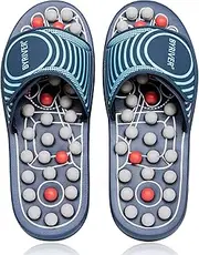 BYRIVER Reflexology Foot Massager Tools, Acupuncture Massage Slippers Shoes Sandals Mat Stress Relief Gifts for Men Women, Relieve Plantar Fasciitis Arthritis Neuropathy Pain (05M)