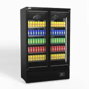 AG Equipment AG Supermarket Two Glass Doors Upright Display Fridge - 1000 Litre - Commercial Drink Fridges (AG-CSB1000)