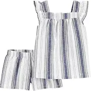[Carter's] Baby Outfit 2 Piece Stripped Linen Tank and Shorts