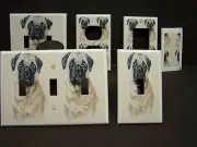 CHINESE PUG DOG FAWN COLOR # 1 LIGHT SWITCH COVER PLATE OR OUTLET COVER
