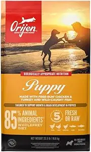 ORIJEN Puppy Dry Dog Food, Grain Free Dry Dog Food for Puppies, Fresh or Raw Ingredients, 23.5lb