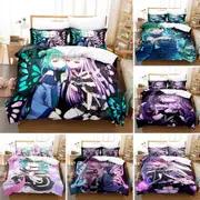 a1879 Bed Sheets ed Uruha Rushia Bedding SetHololive Butterfly Girl Duvet Cover Double Adult Kids Quilt Cover3-Piece Bedding Set (1 Duvet Cover + 2