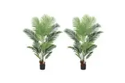SOGA 2X 180cm Artificial Swallowtail Sunflower Fake Decoration Tree Flower Pot Plant