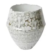 E Style Choksi Porcelain Flower/Plant Pot Vase Home Decor 43cm Grey Green