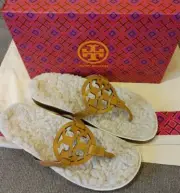 Tory Burch MILLER CLOUD SHEARLING SANDALS size 9 $258
