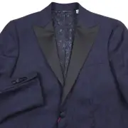$798 Robert Graham Reggie Navy Blue Floral Jacquard Dinner Jacket Mens Size 40R