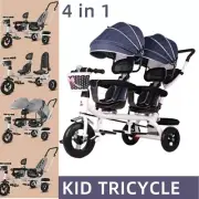 Tricycle Bike Baby Prams Double Seat Folding Kids Stroller Toddler Ride-On Toy