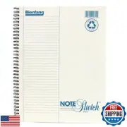 Bienfang NoteSketch - Half-Lined Half Blank Notebook - 5 in. x 8.25 in. Sketc