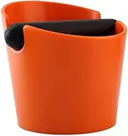 EUIOOVM Professional Coffee Powder Knock Box Residual ABS Reusable Nonslip Ground Container Dump Bin Home Cafe Accessory, Orange