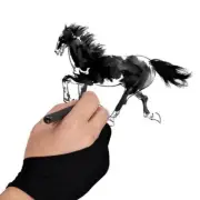 1Pc Artist Glove 2-fingers Drawing Graphic Tablet Smudge Anti-fouling Glo N-IL
