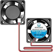WINSINN 40mm Fan 12V, 3D Printer Micro 12 Volt Fans 4020 Dual Ball Bearing, Brushless Cooling 40mmx20mm 2PIN (Pack of 2Pcs)