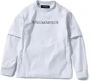 リュクスエイケイエムプラス(LUXEAKMPLUS) Luxe KEM Plus Men's Classic Golf 2-Way Sleeve Ventilation Pullover