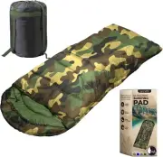 Sleeping Bag for 3-4 Seasons, Camping Gear - Mummy Sleeping Bag for Adults/Te...