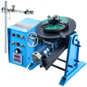 VEVOR Rotary Welding Positioner 50KG, 0-90 Welding Positioning Turntable Table 0.5-6RPM 120W, with 12.4 Inch 3-Jaw Lathe Chuck & Welding Torch Stand