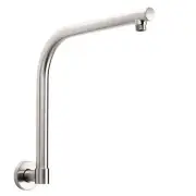 Brushed Nickel Stainless Steel Swivel Wall Shower Arm Bathroom Gooseneck Outlet