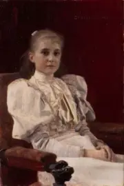 Gustav Klimt - Seated Young Girl Giclee Fine Art Print on Canvas Printing 36"