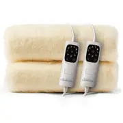 Sunbeam BLW6651 Sleep Perfect Wool Fleece Electric Blanket Queen