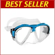 Matrix Scuba Diving Mask with Dual Tempered Glass - Clear/Blue, Adjustable Fit