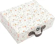 TOPPERFUN Portable Storage Box Cardboard Sweets Boxes Decorative Storage Boxes Wedding Party Supplies Keepsake Trunk Vintage Decor Wedding Suitcase Paper Birthday Present Clamshell Jewelry