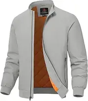 [TBMPOY] Men's Winter Lightweight Bomber Jackets Water Resistant Fall Casual Windbreakers Quilted Full Zip Windproof Work Coats