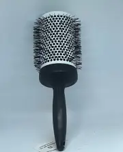 Large Styling Thermal Ionic Ceramic Round Hair Brush-2 1/2" Barrel-Black & White