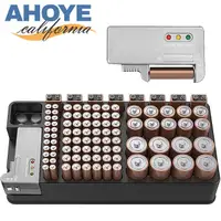 在飛比找PChome24h購物優惠-【Ahoye】98顆電池盒 含測電器 電池收納包