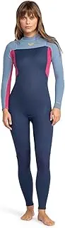 Roxy Womens Prologue 3/2mm Back Zip Wetsuit - Dark Denim - Lightweight - Fabrics: FREEMAX Neoprene at Body & Legs