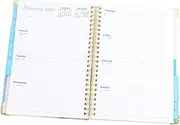 OFFSCH Academic Planner with Strong Wire Binding Compact Ink Resistant for School Office Use Lightweight Weekly Monthly Schedule From