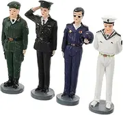 Classic Soldier Toys Set 4pcs Miniature Soldier Models for Train Figures People
