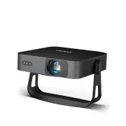 【360°Adjustable Stand & Auto Focus/Keystone】Mini Projector with WiFi and black