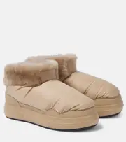 [Chloe] Chloé Polar shearling-lined ankle boots AU 9 beige