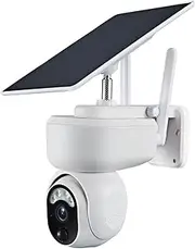 Security Camera Wireless Outdoor, Solar Powered 360° View Pan Tilt Strobe Light/Spotlight Home Security System with Motion Detection and Siren, Two-Way Audio, IP65, Clear Night Vision,4g