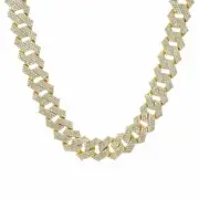 18K Gold Jumbo Bust Down 19mm Flat Cuban Chain