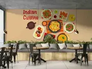 3D India Cuisine Food Wallpaper Wall Murals Removable Wallpaper 2