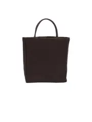 The Row | Cecily Satin Tote Bag in Brown | The UNDONE