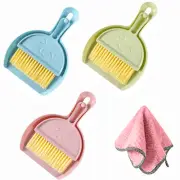 3 Packs of Mini Little Broom and Dustpan Small Dustpan and Brush Set Kids Dust