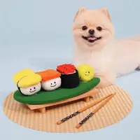 在飛比找ETMall東森購物網優惠-Ins韓國可愛藏食嗅聞發聲玩具狗狗壽司毛絨寵物泰迪章魚燒玩具