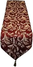 Luxury Damask 13" X 90" Burgundy Table Runner