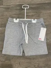 NEW Fleece Factory Kids 8 Sweatshorts - Light Gray