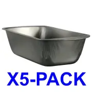 5-PACK Tin Bread Loaf Bake Pan 8.5x4.5x2.5 Inches, Silver | Ships Fast