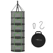 Herb Drying Rack 6-Layer 2-Feet Hanging Mesh Net Dryer Collapsible for Clothes