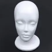 Flocking Female Foam Mannequin Head Model Hat Wig Display Stand Rack White E1j6