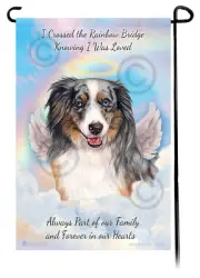 American Shepherd Blue Merle Memorial Garden Flag (Aussie Mini)