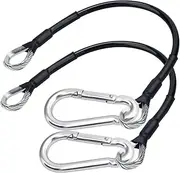 Aoheke Gym Extension Cables 10" Long - Compatible with Home Gym Machines - Accessories for Lat/Tricep Pull Down & Leg Extensions (1 Pair) - Extend Your Workout Angle